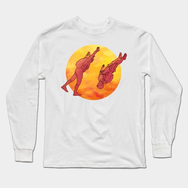 Sunset Skydivers Long Sleeve T-Shirt by Hotanist